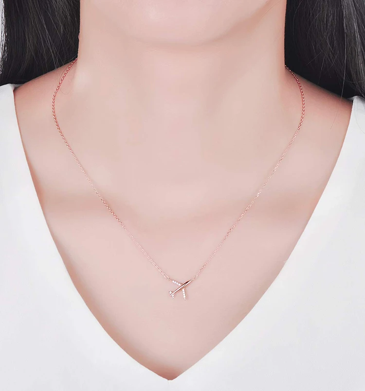 China Supplier Wholesale Fashion Gift Pure 925 Sterling Silver Handmade Custom Engraved Airplane Pendant Necklace Jewelry
