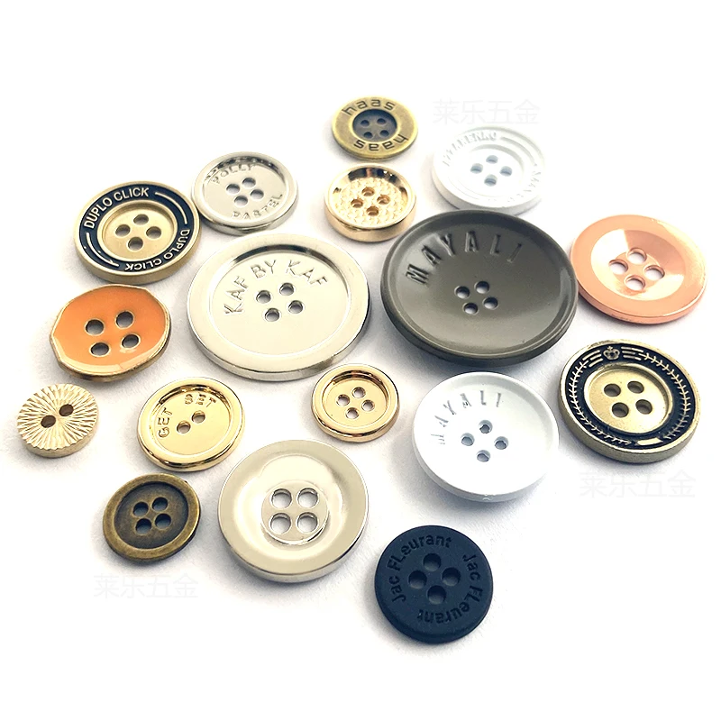 15mmButton Manufacturer zinc alloy Sewing 2-hole 4-hole Shirt Buttons gold vintage metal Custom DIY Buttons for Clothing/bag/hat