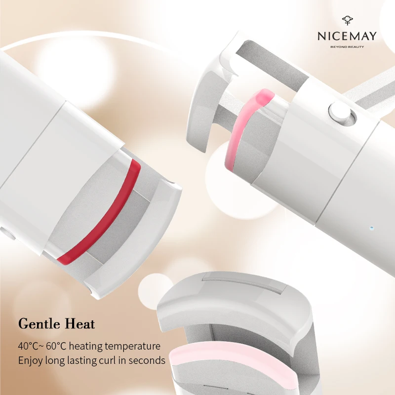 NICEMAY  New Design Wholesale Premium Mini Portable Electric Heating Eyelash Curler