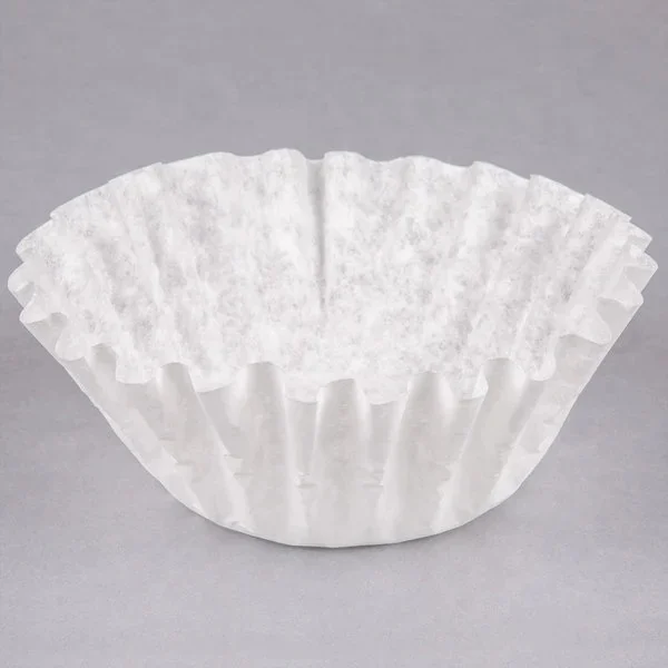 Manufacturer custom bleached coffee paper filter commercial 13.2inch wave basket coffee filter paper 500 Counts