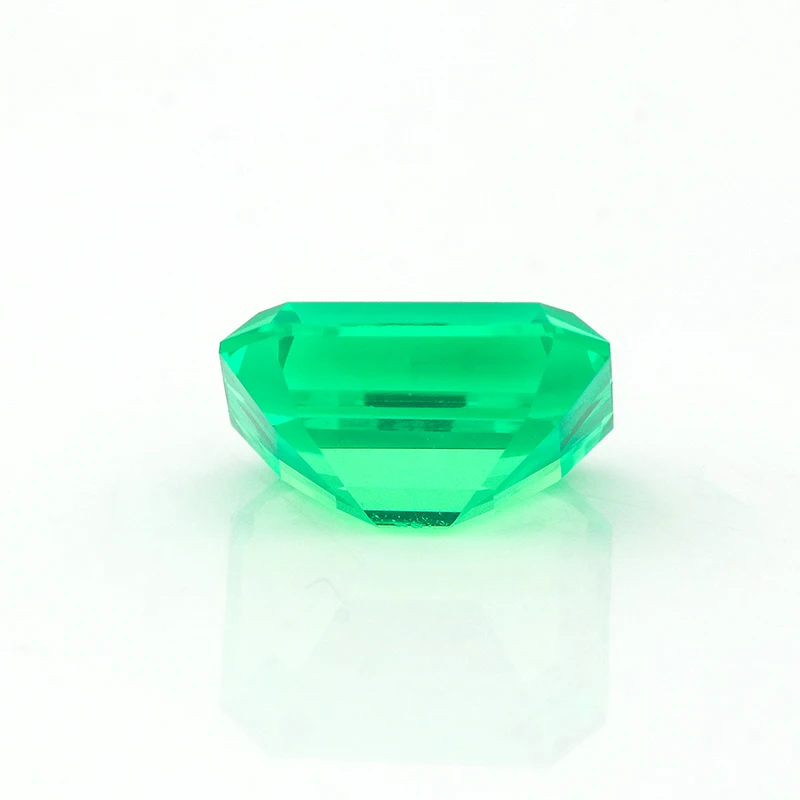 green Lab Grown Emerald Cut loose Stone top quality available in different sizes emerald gemstone green emerald