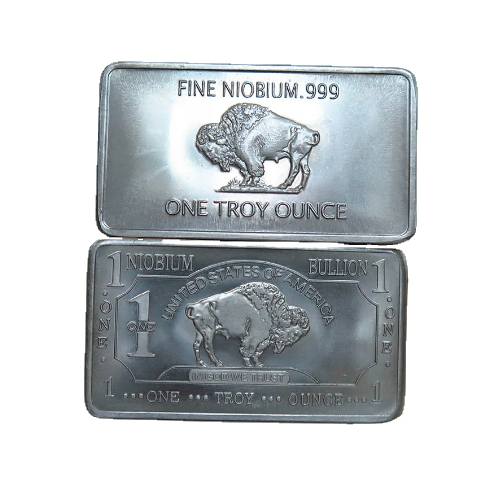 Engraving Souvenir Metal Coin 1 Oz Niobium Buffalo Bar  Classic Europe Souvenir Coin