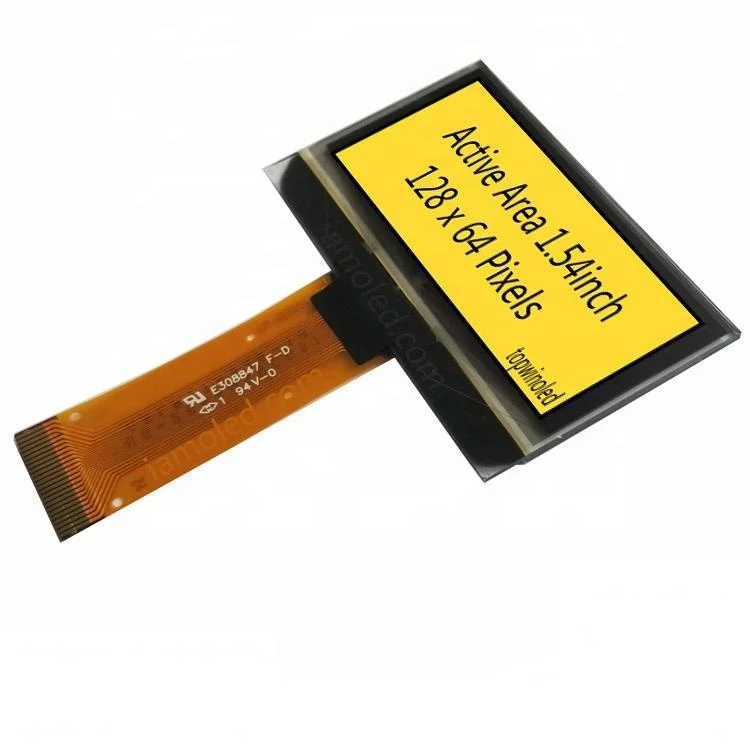 1.54 inch 128x64 pixels IIC SPI Interface oled screen UG-2864KLBMG01 oled display