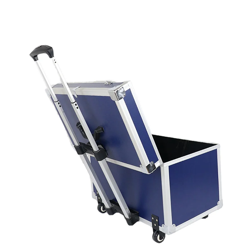High Quality Custom Made Aluminum Trolley Case with Wheels for Tool Equipment Lightweight Shockproof Durable Flight Case