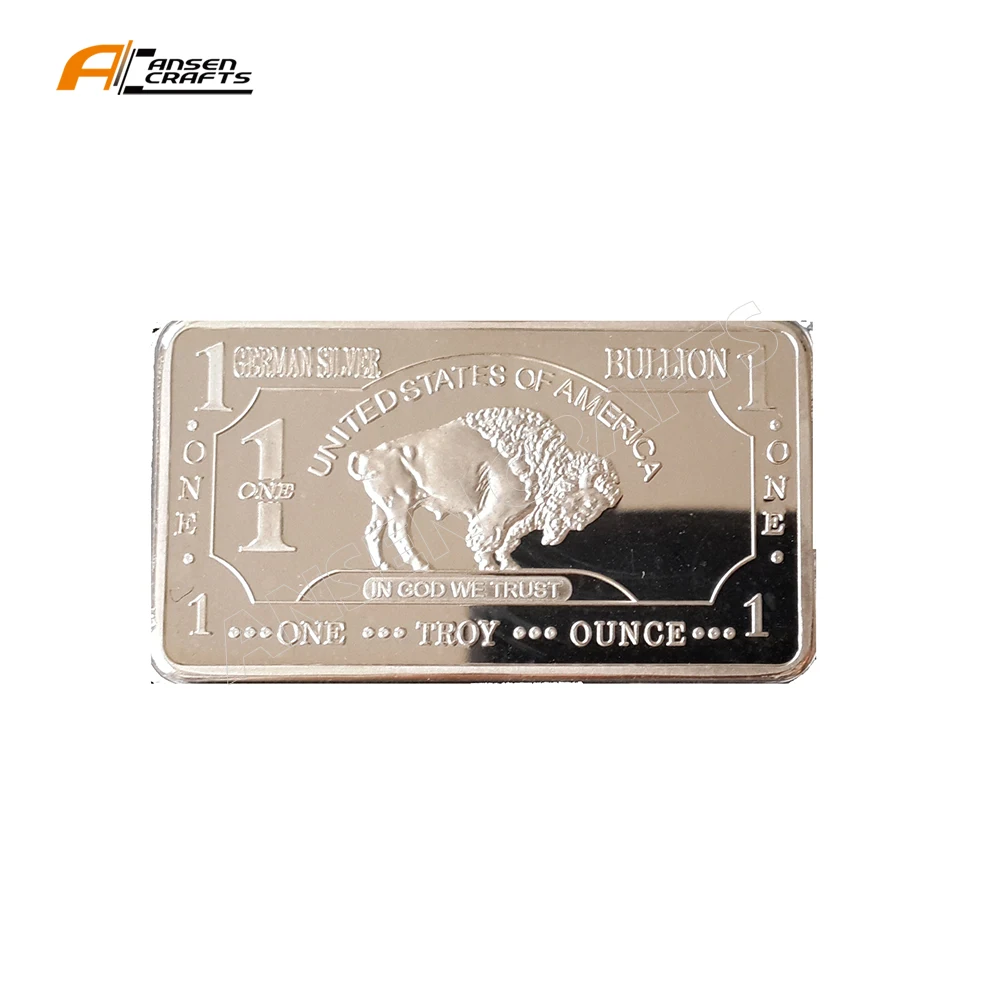 1 oz Silver Bar Silver Towne Buffalo .999 Fine Bullion Ingot