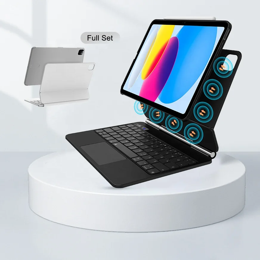 Customized English Arabic Laylout Wireless Backlit Smart Keyboard Magnetic Magic Keyboard Case For Apple iPad Pro 11 inch  2022