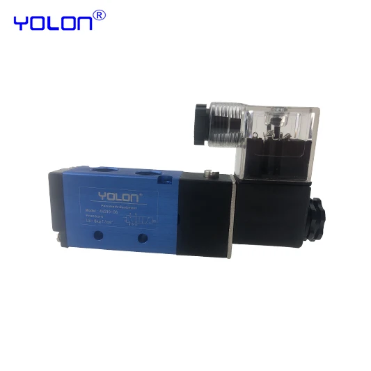 4V210 Series 4v310-10 2/5 Way single control plate type pneumatic solenoid valve manifold