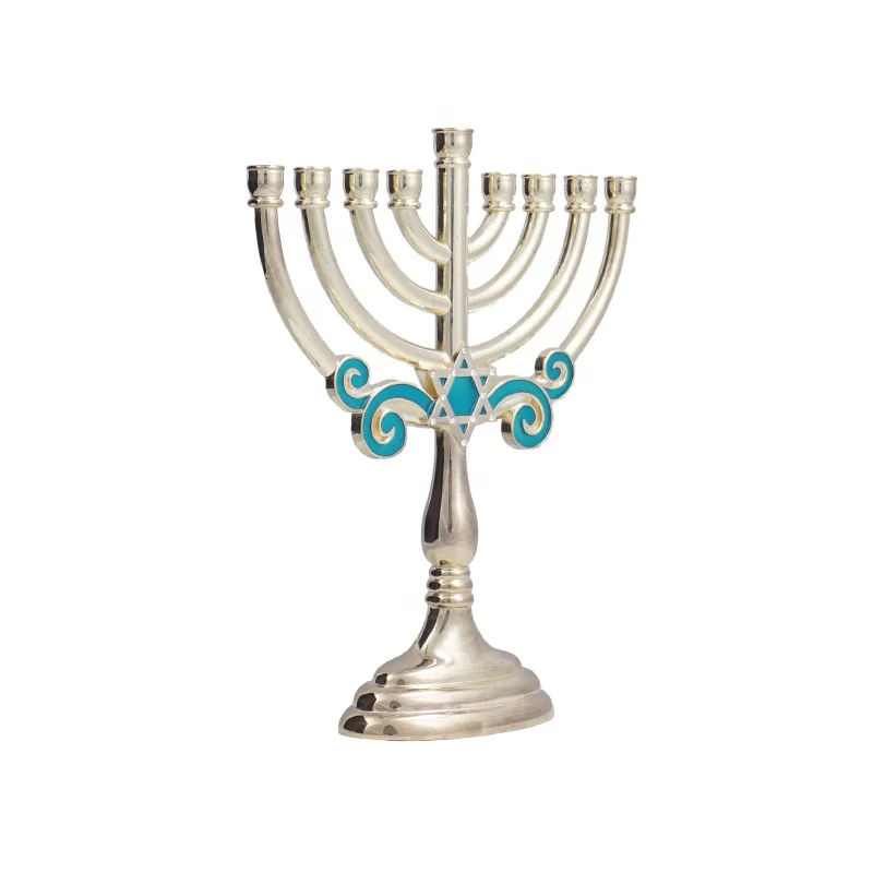 Duotone Brass Antique Candelabra 9 Candle Holder for Wedding Dinning Table Decoration Christmas Decorated Menorah Candle Stand