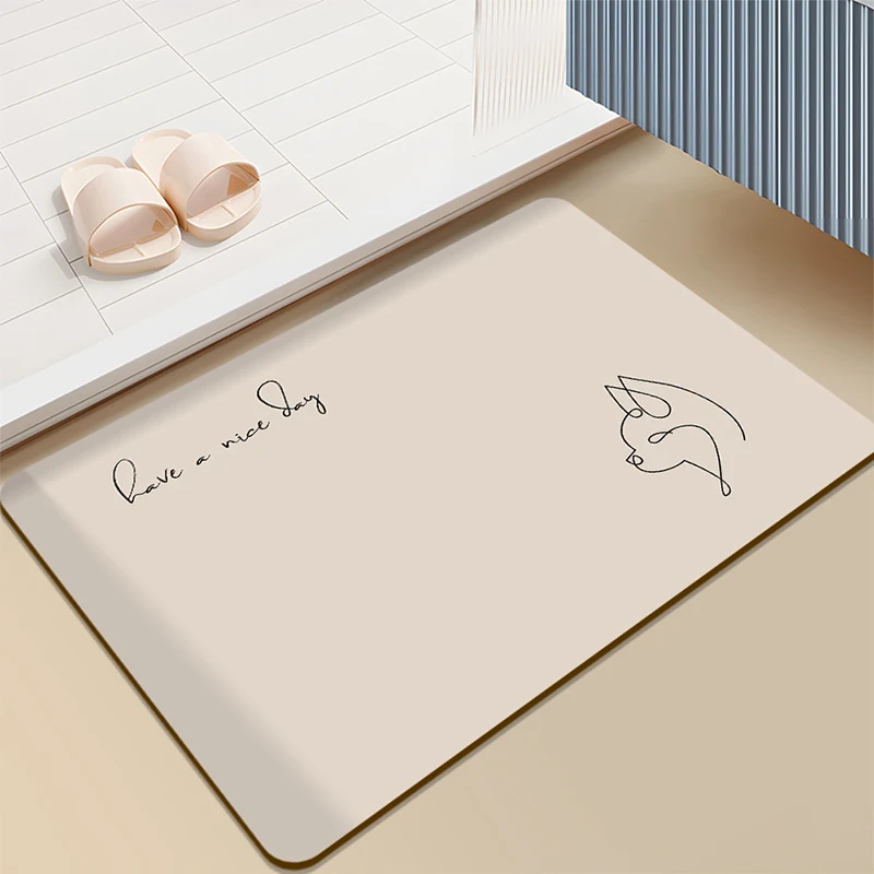 Widely popular Strong water absorption Shower pad  Carving Flowers Bathroom Bath  carpet