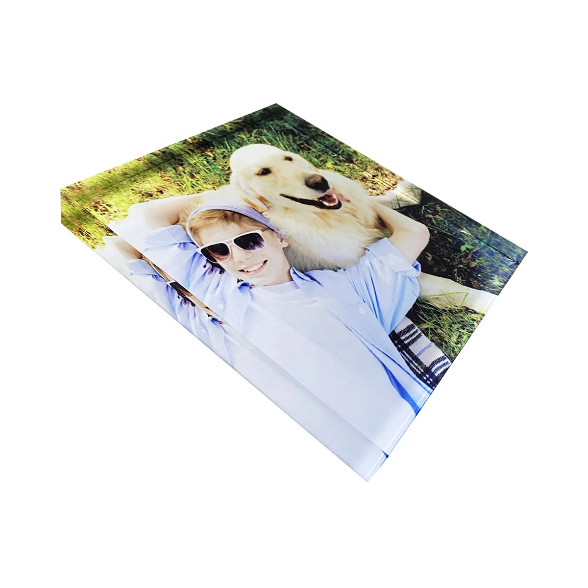 20mm Sublimation acrylic sublimation flat blocks polished smooth edges gloss white sublimation photo blocks