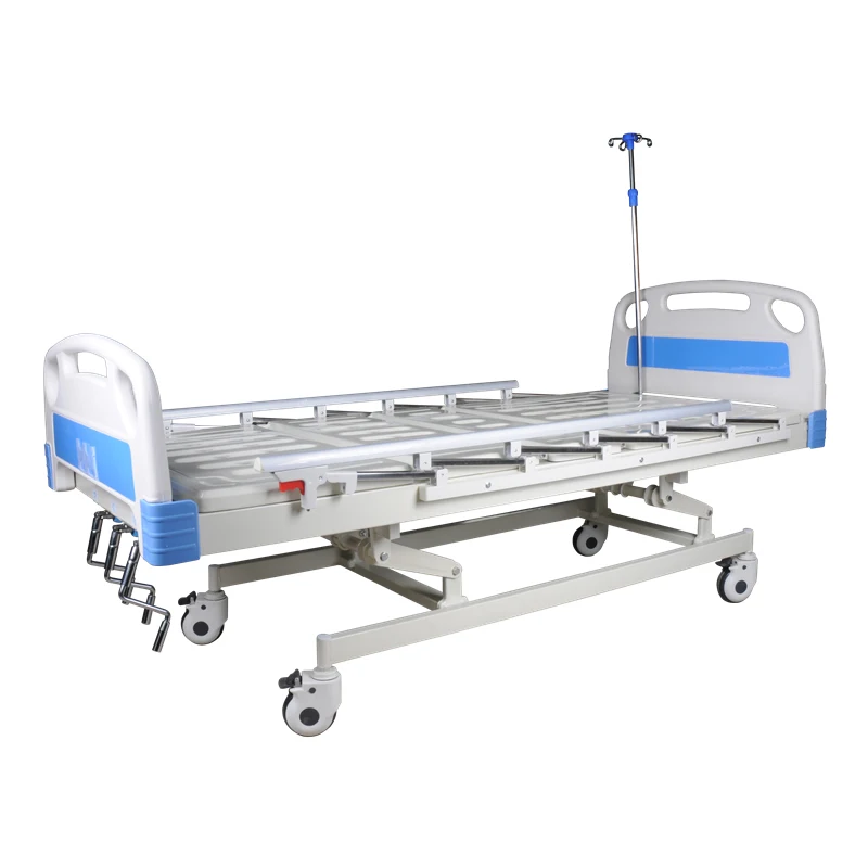 Popular  Manual Mechanical Cranks shaft Patient Care Medical Equipment Three Functions Hospital Bed