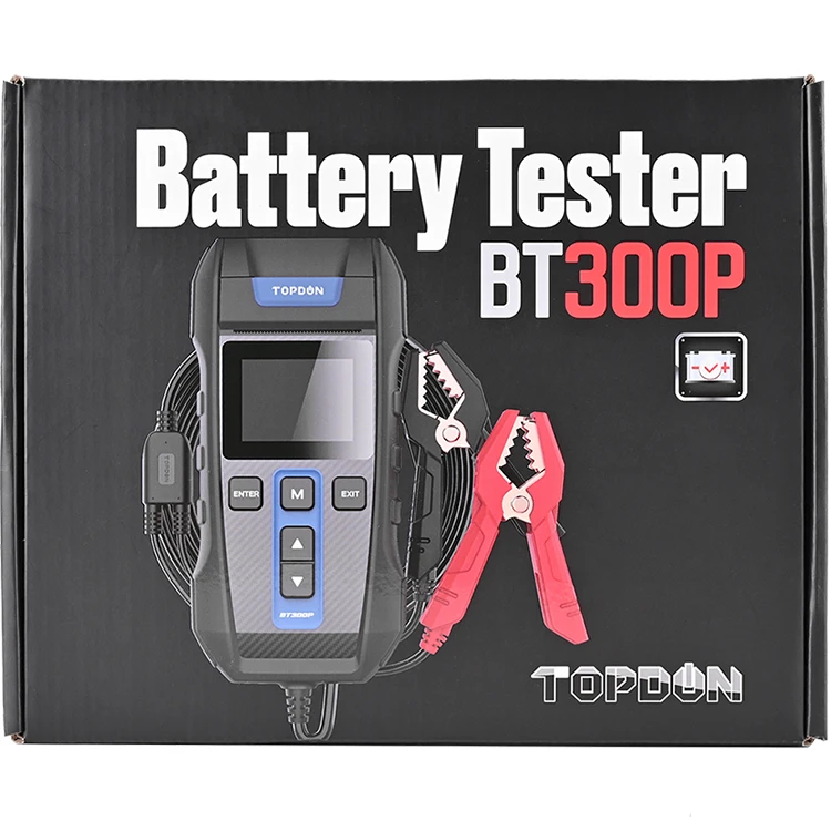 TOPDON BT300P Professional Intelligent Lead Acid Gel 12V Ah Cca Battery Tester Analyzer