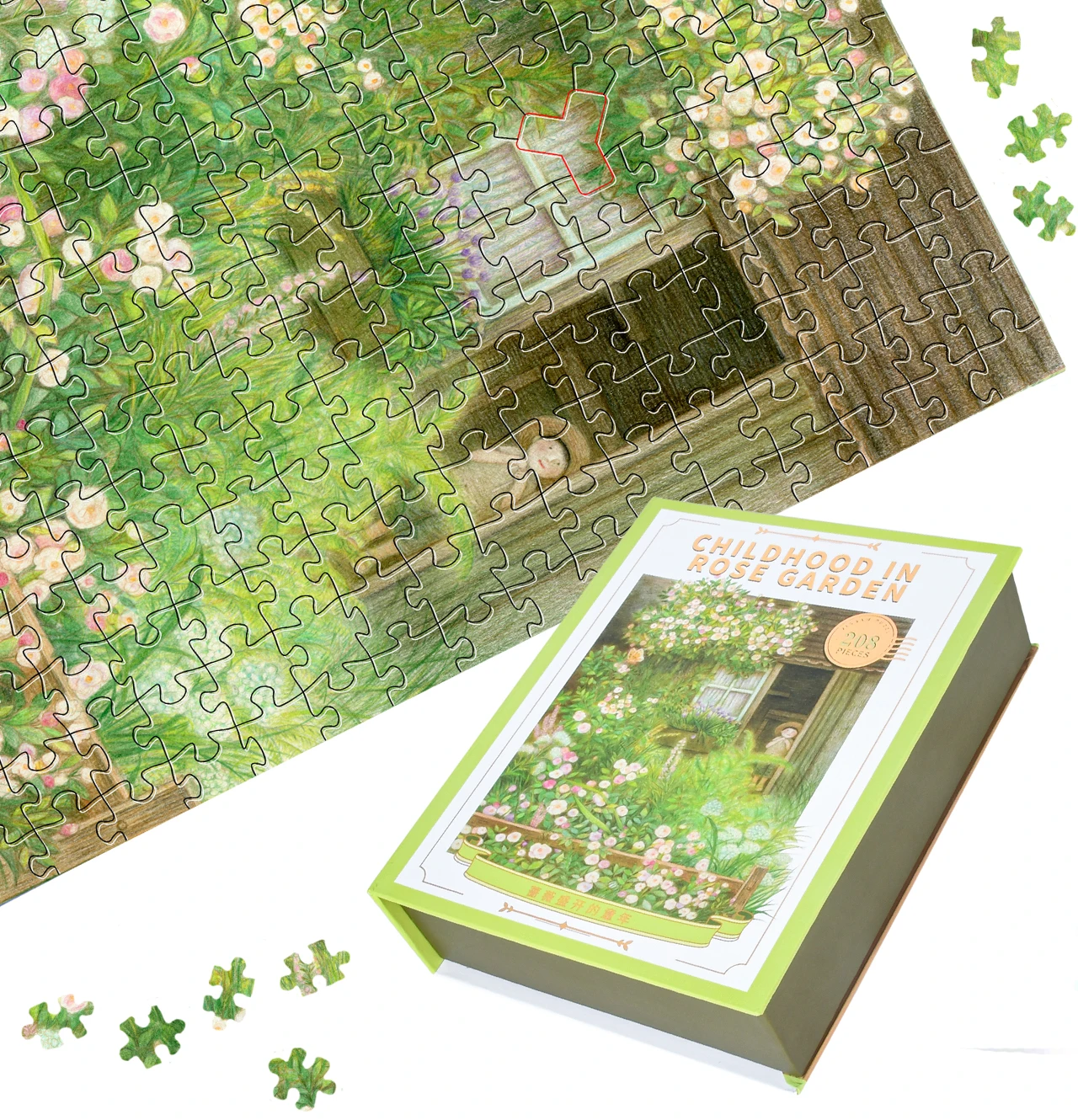 Custom print adult high quality 500 1000 pieces adult jigsaw puzzle game with magnetic puzzle box