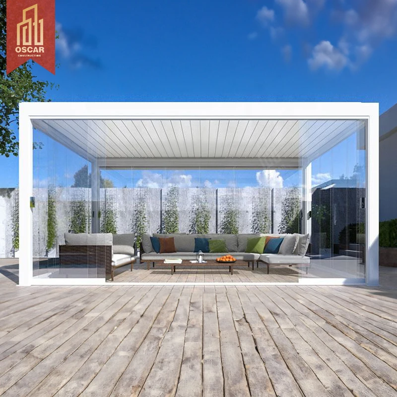 Four seasons 4*4 3*3 моторизованная электрическая алюминиевая беседка наружная с непромокаемая