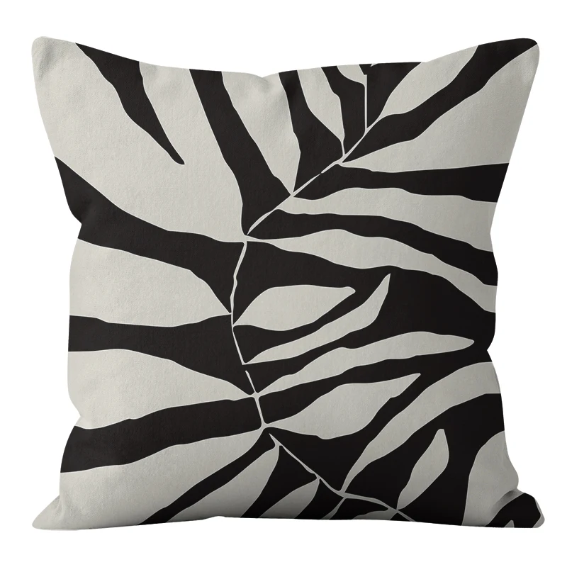 Классический дизайн цифровая печать полоса зебры супер плюшевая короткая Подушка украшение для дома наволочка