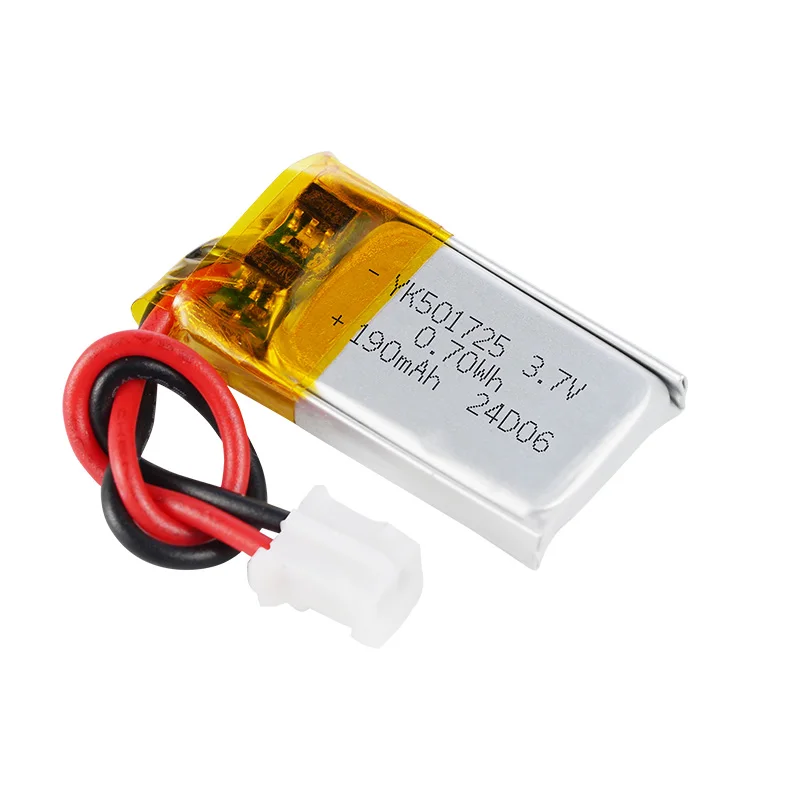 Небольшой 501725 190 мАч Lipo перезаряжаемая Gps длинная батарея 3 7 В полимерная литиевая