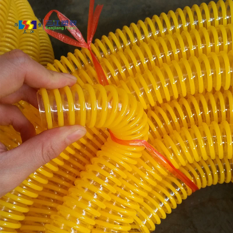 Large Diameter Pipe Flexible Spiral Helix Reinforced Pvc Suction Hoses In Swimming Pool