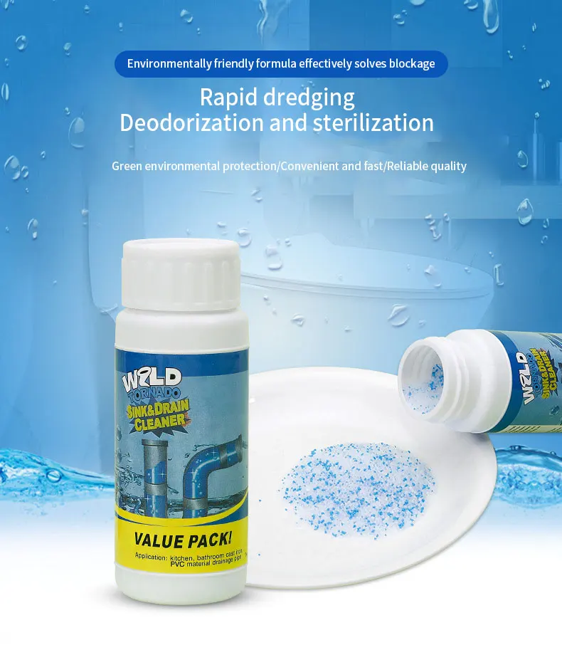 Popular Pipe Dredging Agent Sink Drain Cleaner Powder For Kitchen Sewer Toilet Brush Closestool Clogging Cleaning Tools