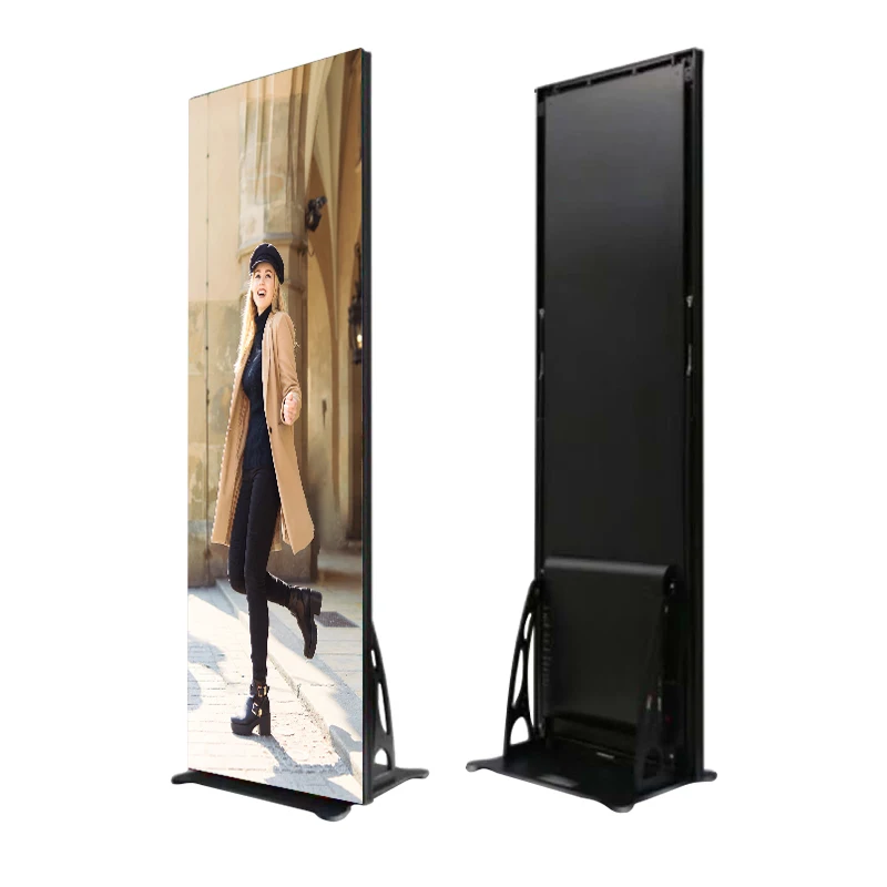 Free standing P1.86 P2 P2.5 full screen light weight portable indoor outdoor digital led poster display