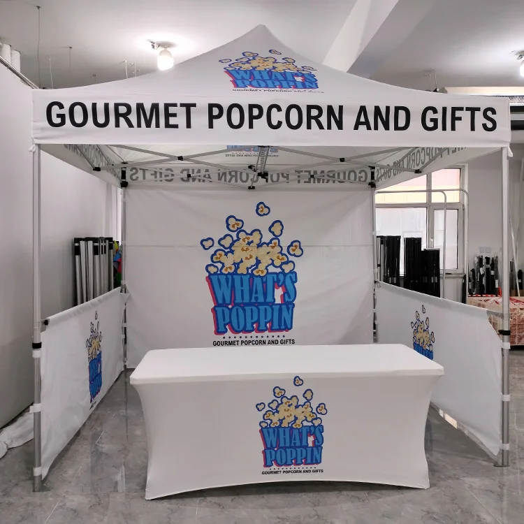 Sunshine High quality popcorn custom food 10x10 portable aluminium pop up trade show canopy tent gazebo