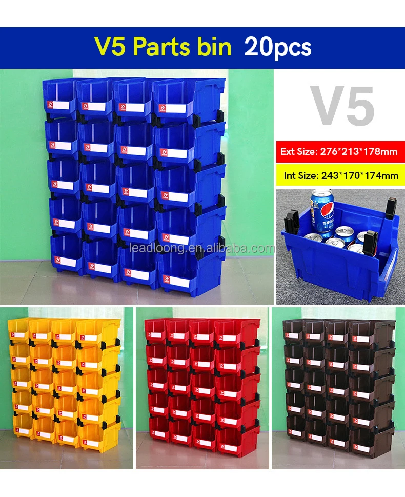Used storing shelf workstations for Plastic Storage Bin small parts container box Stackable storage box