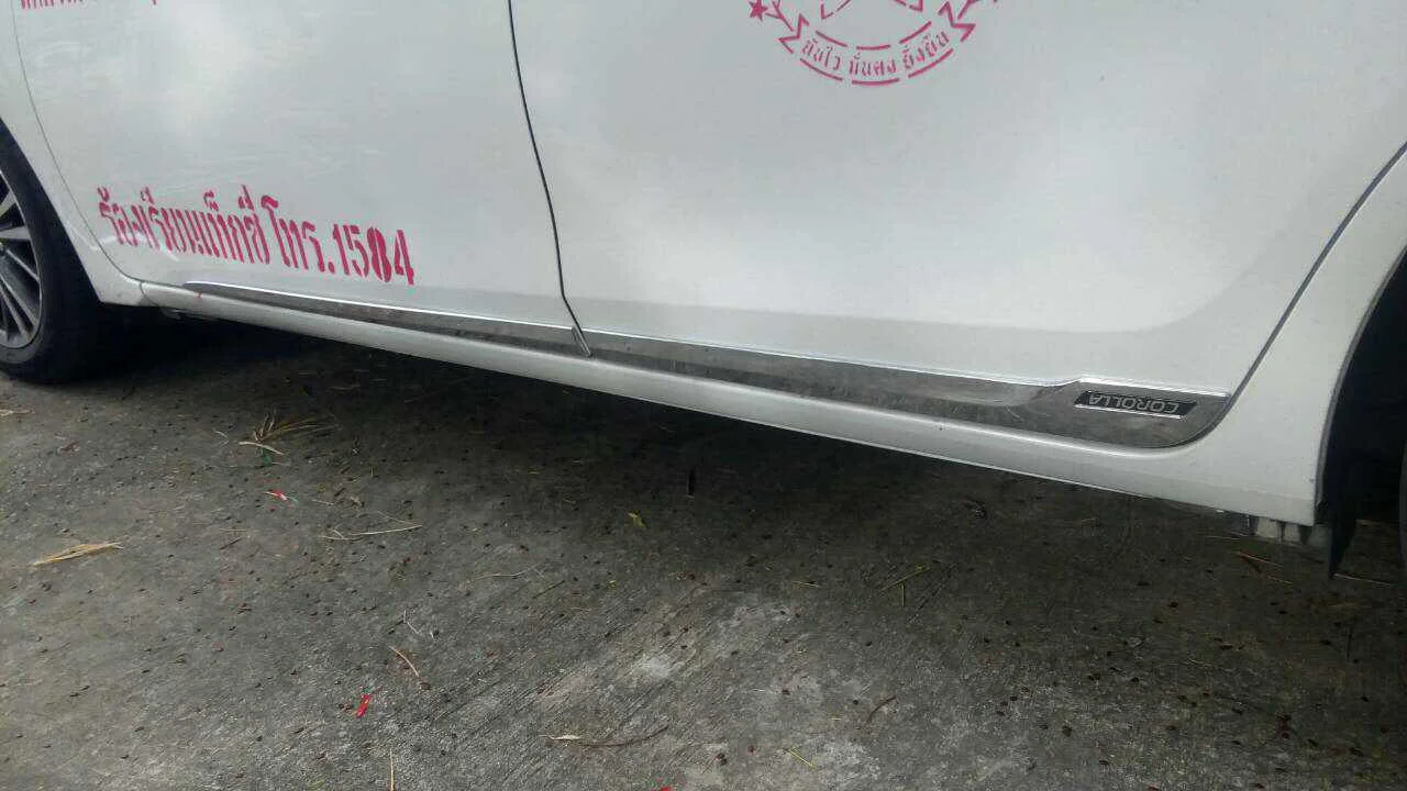 ABS Plastic Chrome Door Side Trim Car Body Trim Car Chrome Accessories FOR TOYOTA COROLLA 2014 -ON