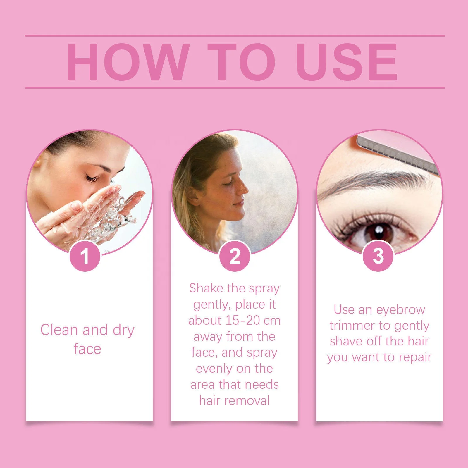 2024 OEM&ODM Hot Sale Hair Identify Spray Dermaplaning Face Hair Identifying Spray For Face Shaving Spray For All Skin And Hair