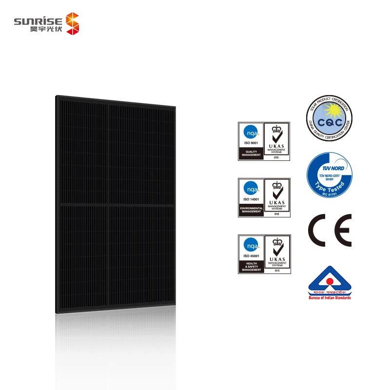 China Solar Panel 12BB Half Cut Half Cut Monocrystalline Module High Power 370w 375w 380w 385w black 1500v solar panel