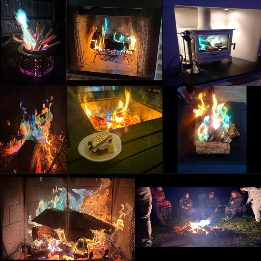 Sankira Colorant miracle colorful changing magic fire colorful  powder 10g 15g 25g crackers