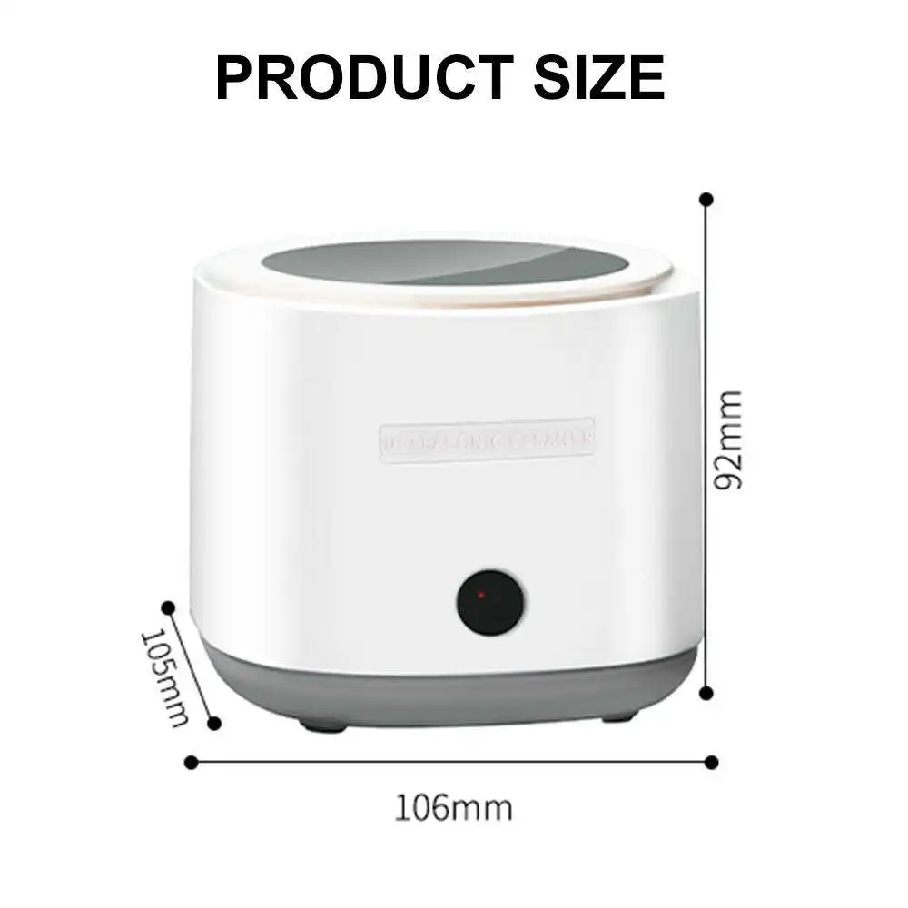 Ultrasonic Cleaner Mini Portable High Frequency Cleaning Machine for Jewelry watch Ring Dental Brace