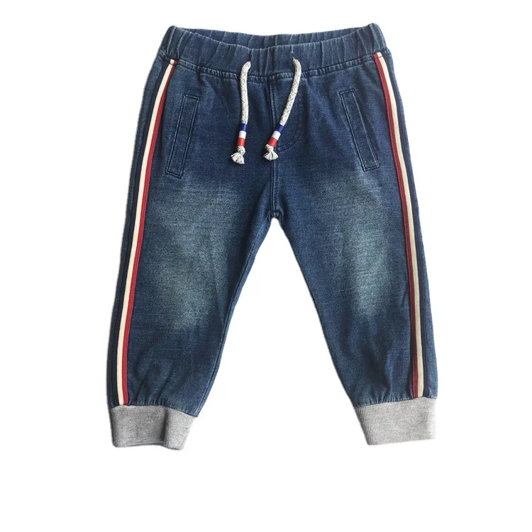 
Wholesale High Quality Dark Blue Cotton Elastane Terry Baby Pants 