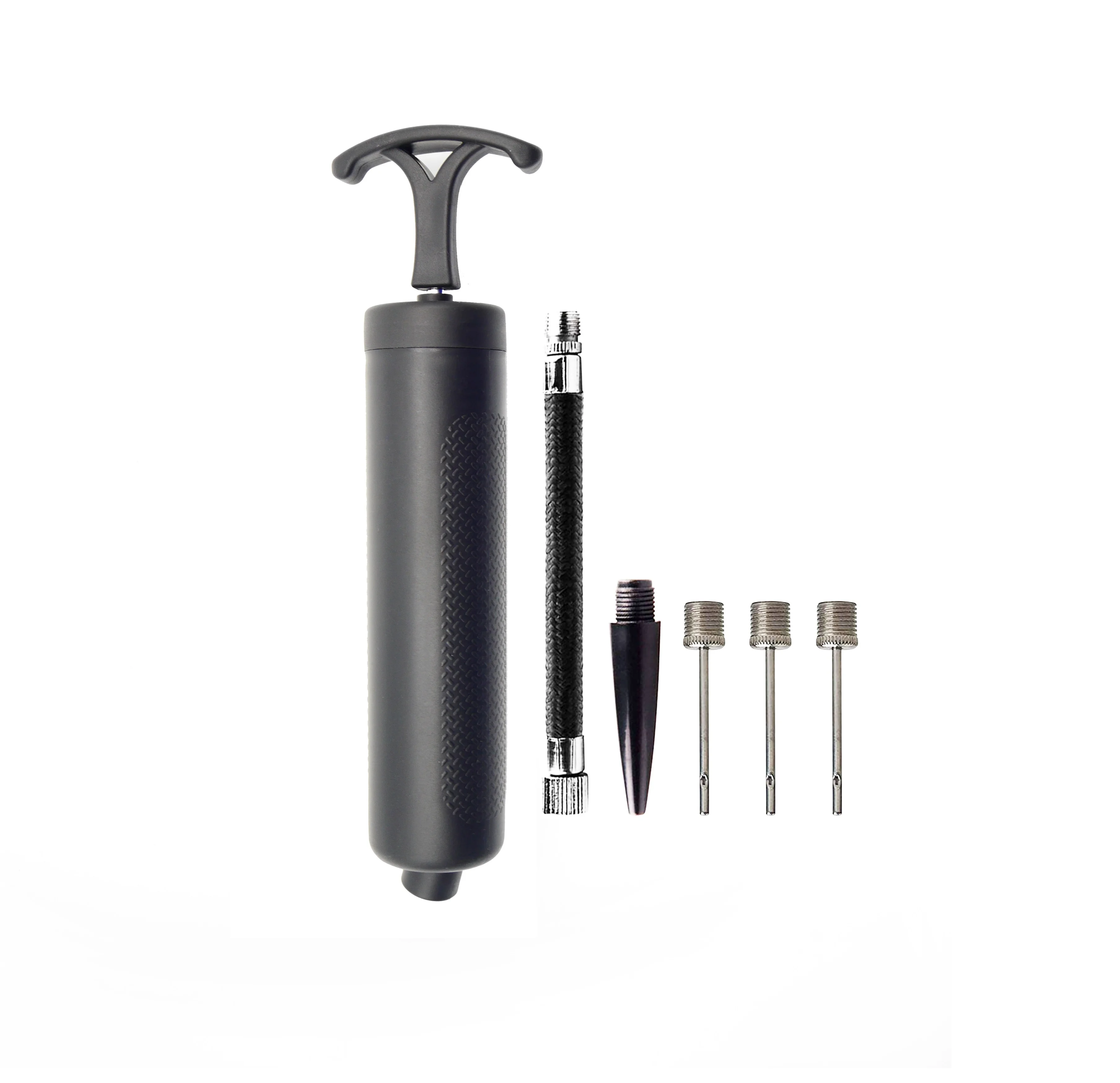 XY-804B 8' Sports Ball Pump with Needle - Perfect for Basketballs, Soccer Balls and More - Complete Hand Pump Kit with Needles