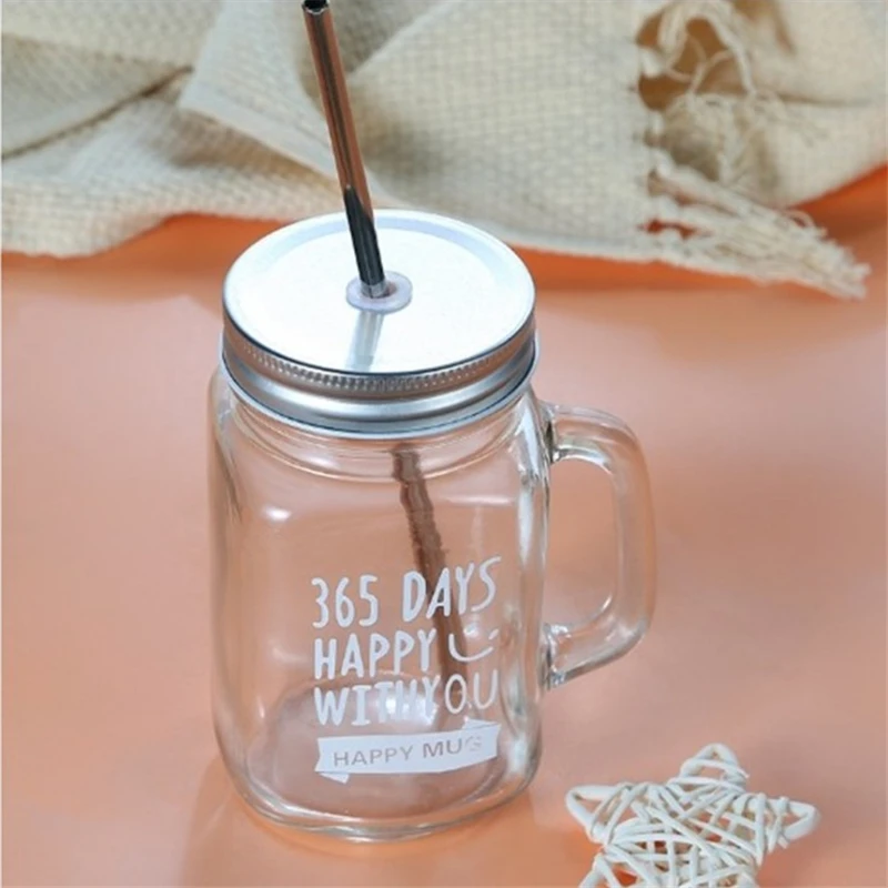 Wholesale Round Glass Mason Jar 20 oz Drinking Glass Cup  with Handle for Sale