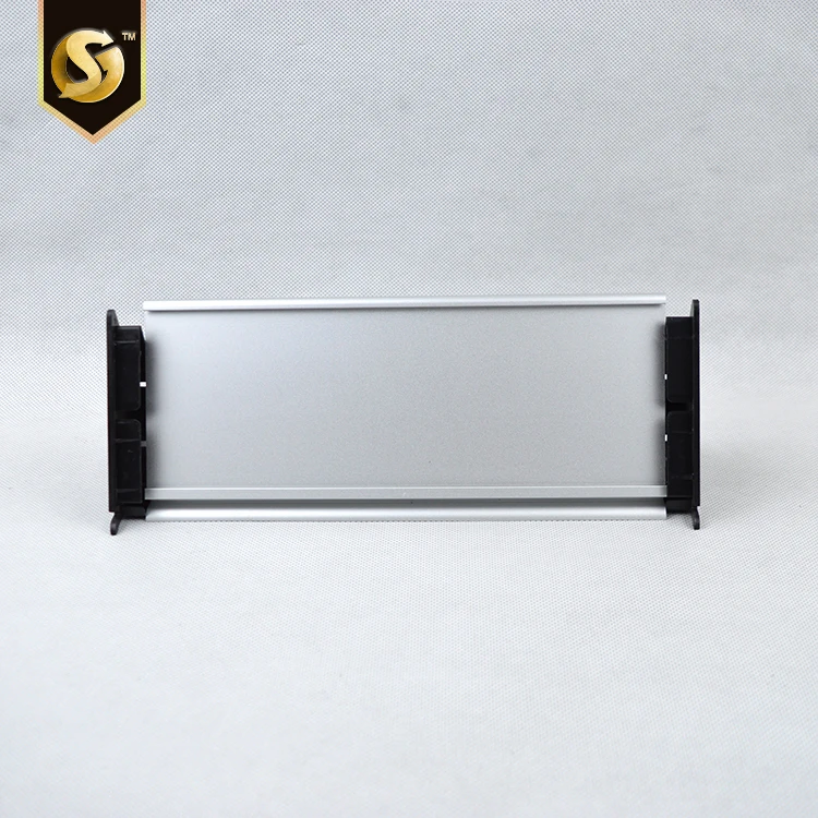 Indoor Desk Sign Triangle Flat / Are Changeable Information 2022 New Design Aluminium Modular Office Holder Table Sign