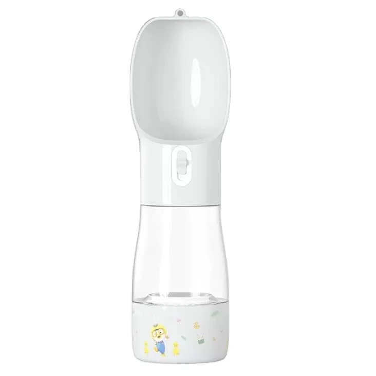 
Custom Logo Automatic Portable Pet Food Feeder 200ml Dog Travel Water Bottle Plastic Travel Drink Feeder 