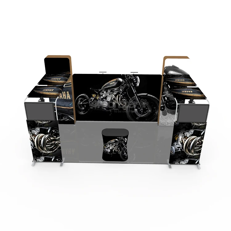 Aluminum tension fabric 3*6m trade show exhibition back wall trade fairc booth