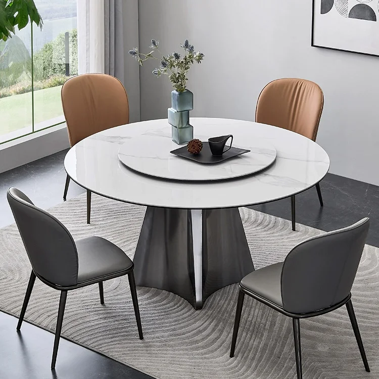 Dining Table And Chairs,Stainless Steel Frame Luxury Dinning Table,Marble top  Dining Room Table