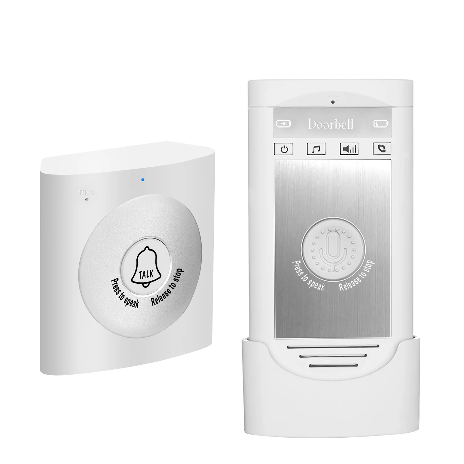 Simple Wireless Low Power Voice Intercom Doorbell Two-way Conversation Intercom Kit Home Doorbell