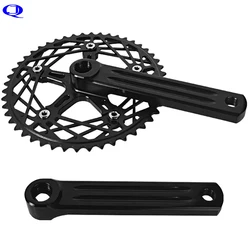 Hot Sell Chinese Cnc Driveline Road Folding Bike Crankset Bicycle Crank Arm 48t Track Parts Bike Single Speed Crankset Black OEM