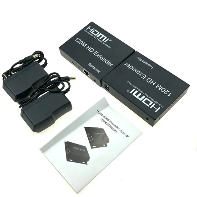 1080P HDMI Extender 120m Over Cat5e/6 RJ45 Ethernet Extend 120M Transmitter Receiver Video Audio Device