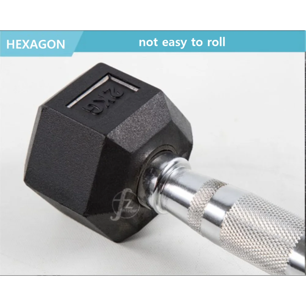 Wholesale Manufacturer Universal Not Easy To Roll Hexagon Dumbbells For Fitness Training