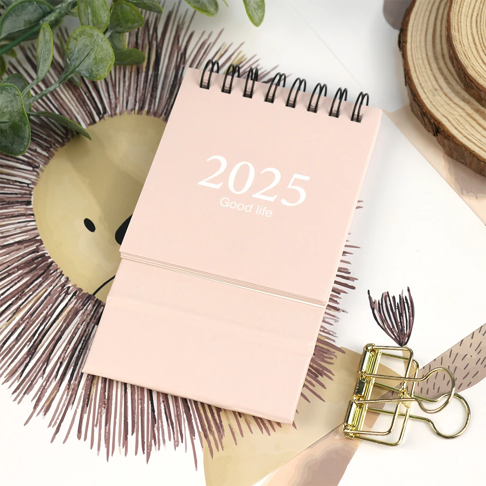 Wholesale Full Color Custom Design Calendar 2025 New Yearly Monthly Desk Wall Calendar Printing Logo Style Calendar