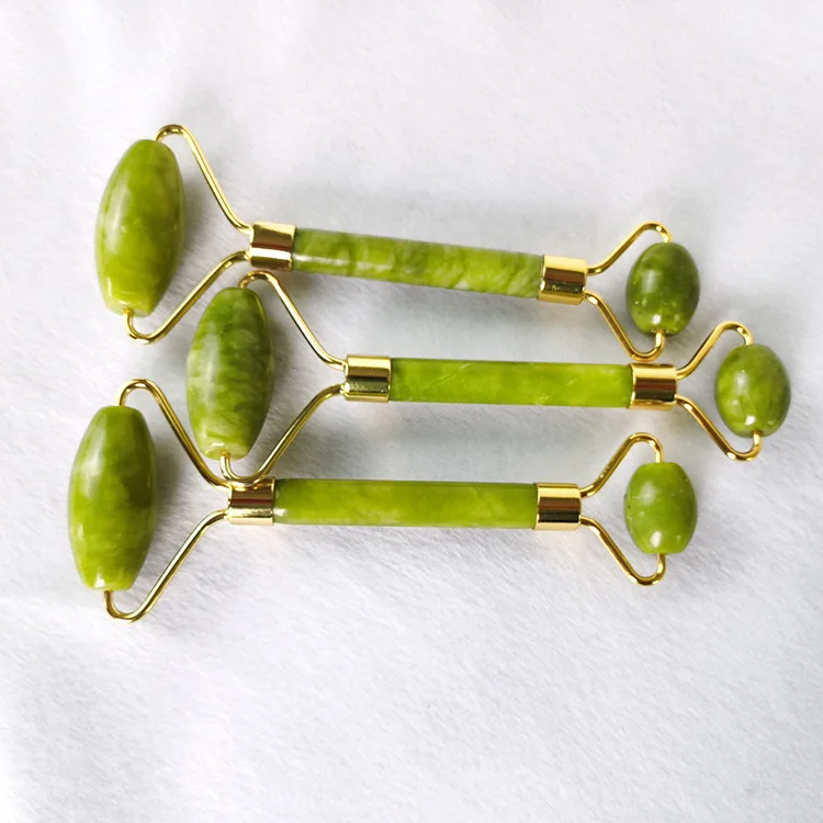 Amazon best seller natural green face massager skin care tools face roller facial jade roller