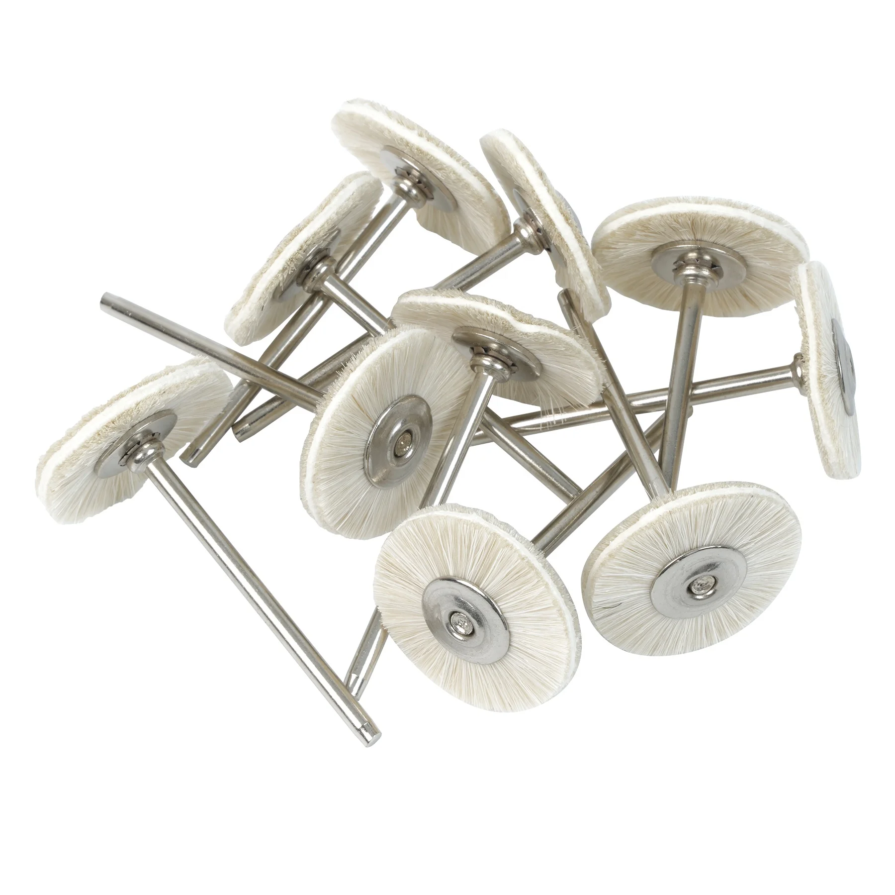 Dental Tools Lab Polishing Brush Chamois Grey White Soft Goat Hair Rotary Low Speed HP Shank 2.35mm Dentist