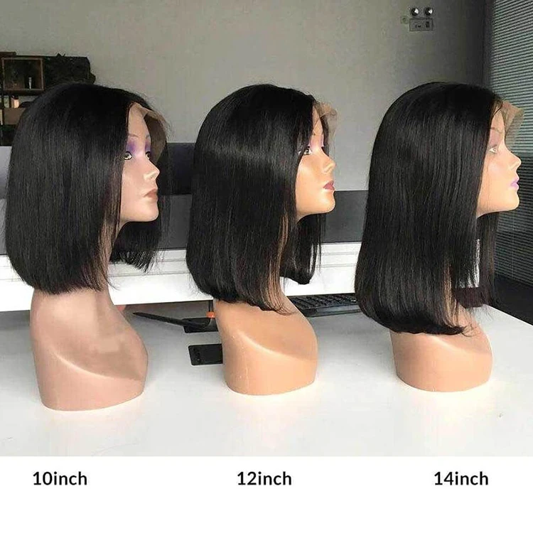  Парик Moonhair плотность 150 черный цвет 4X4 5X5 13X4 на сетке новый дизайн короткие человеческие волосы перуанские Боб парики
