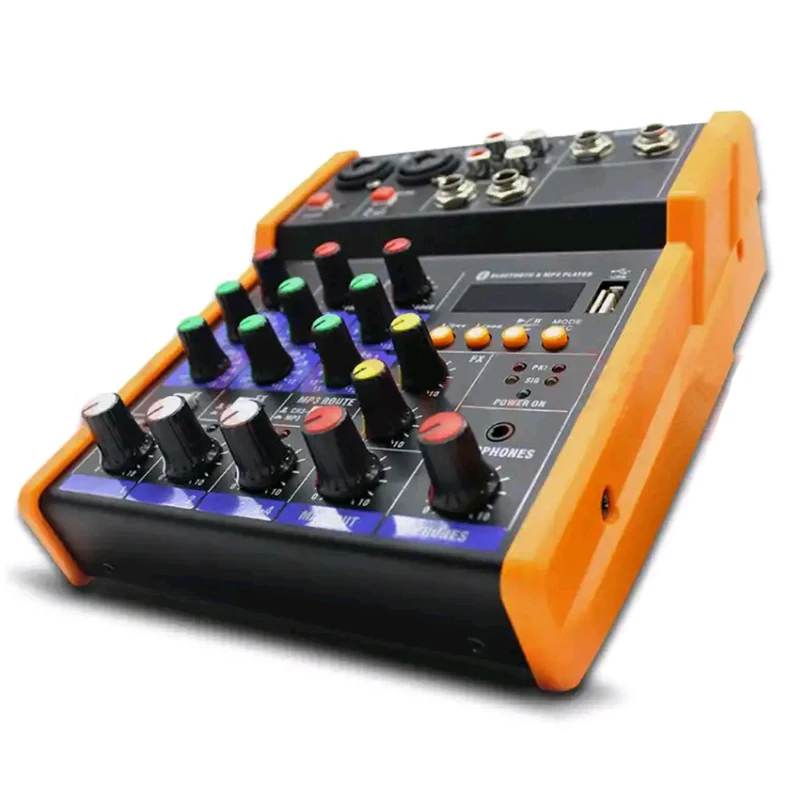 4-полосная смеситель USB небольших живой звук карты реверберации дома компьютера этап трансграничной прямые поставки