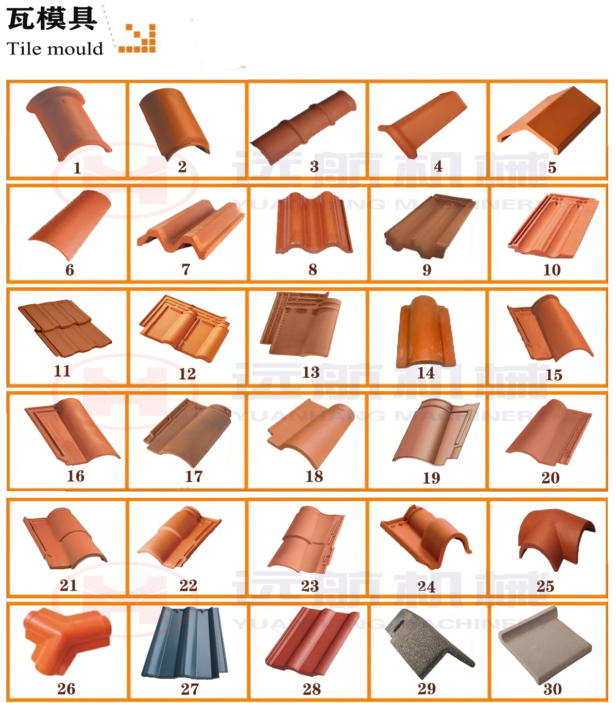 Automatic ceramic clay tile press machine outdoor terracotta clay tile roof tile making machinery for sale