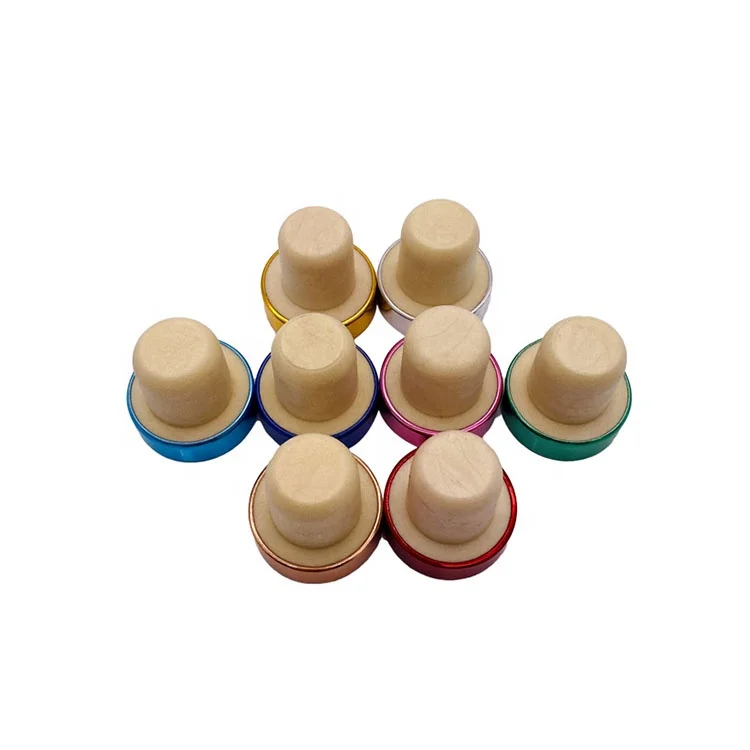 Custom Reusable T Shape Cork Clear Glass Top Wine Spirit Bottle Cork Stopper