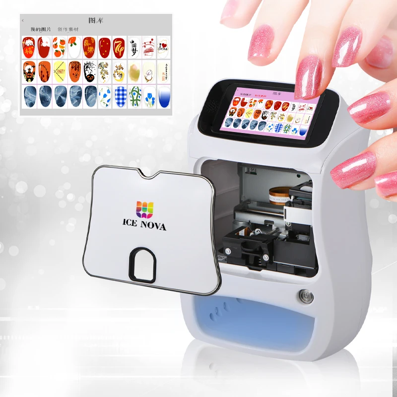 ICE NOVA Manicure Print Nail Art Printing Machine Nail Art Portable Smart Gel Nail Polish 3D Painting Machine
