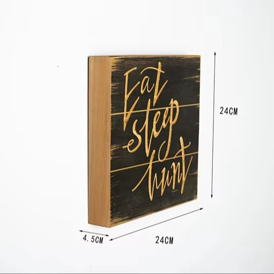 Black Hunting Table Block Hunting Wall Hanging Decorative Density Board Wooden Plaque Wall Sign